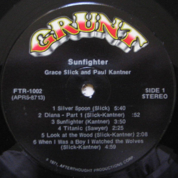 Paul Kantner / Grace Slick - Sunfighter - LP