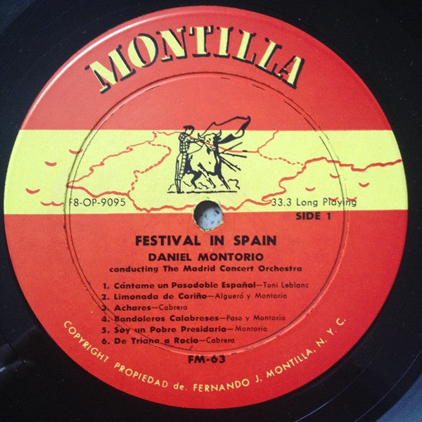 Daniel Montorio, The Madrid Concert Orchestra* - Festival In Spain - LP