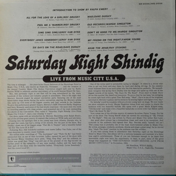 Various - Saturday Night Shindig - LP
