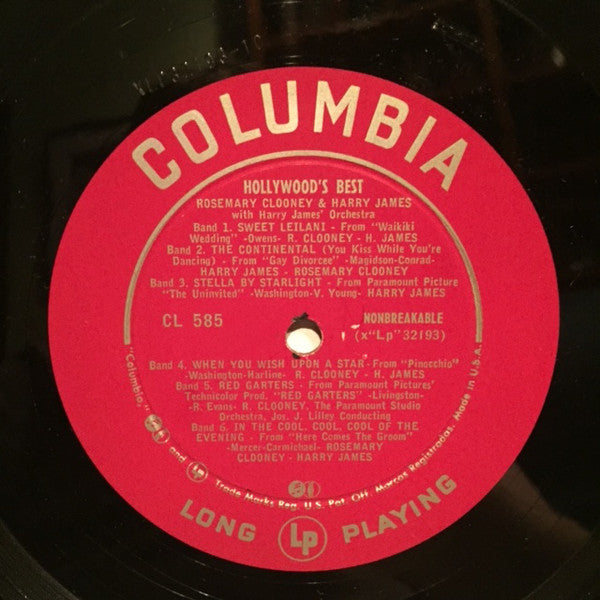 Rosemary Clooney & Harry James (2) with Harry James And His Orchestra - Hollywood's Best - LP