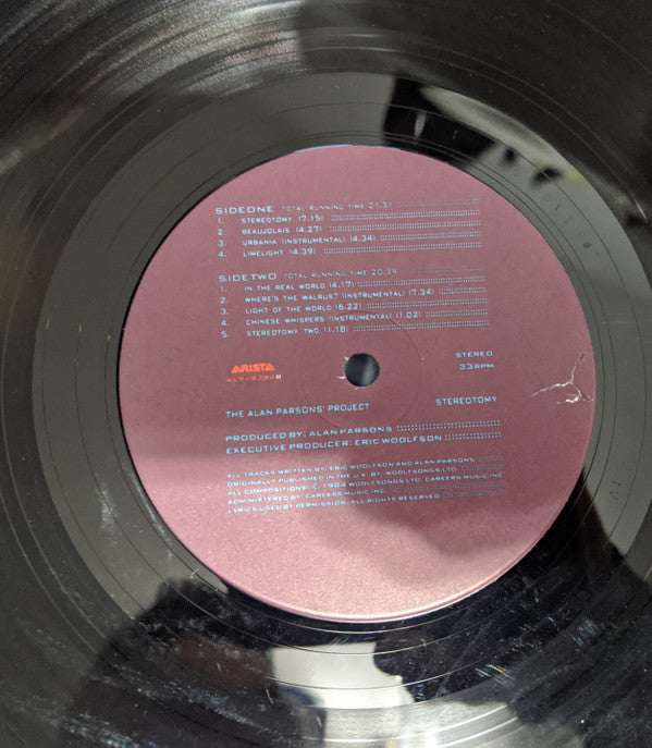 The Alan Parsons Project - Stereotomy - LP