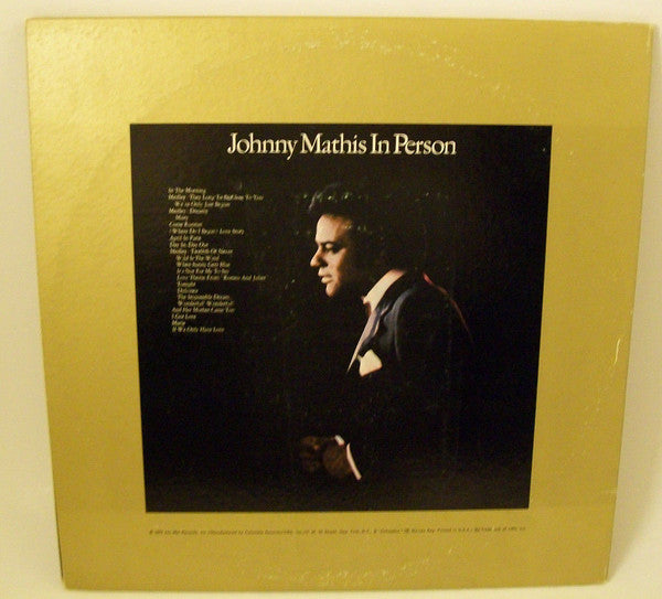 Johnny Mathis - In Person - Recorded Live At Las Vegas - LP