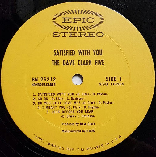 The Dave Clark Five - Satisfied With You - LP