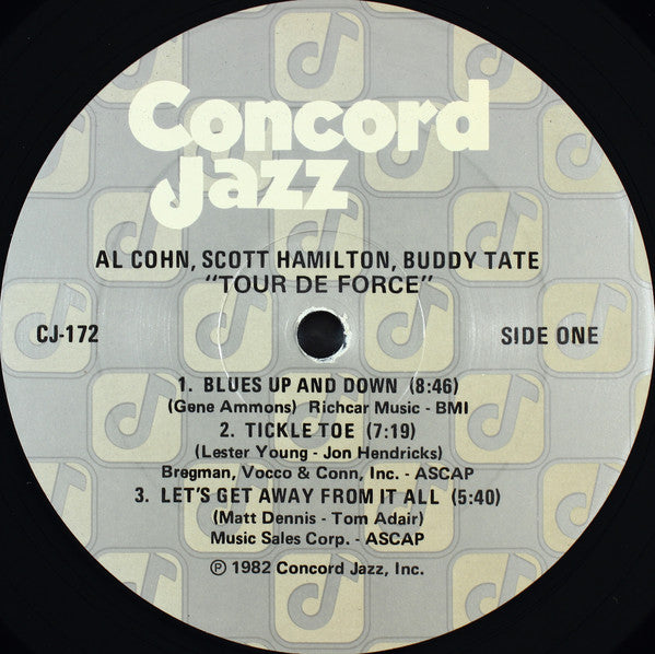 Al Cohn, Scott Hamilton, Buddy Tate, Cal Collins, Jake Hanna, Bob Maize, Dave McKenna - Tour De Force - LP