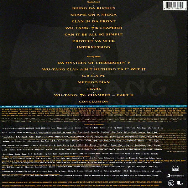 Wu-Tang Clan - Enter The Wu-Tang (36 Chambers) - LP
