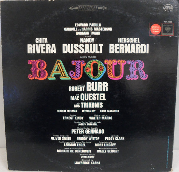 Chita Rivera, Nancy Dussault, Herschel Bernardi - Bajour - LP