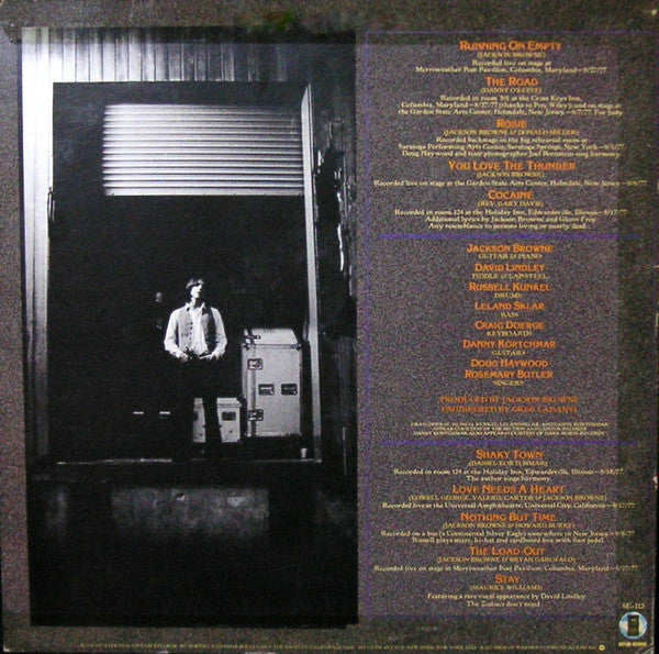 Jackson Browne - Running On Empty - LP