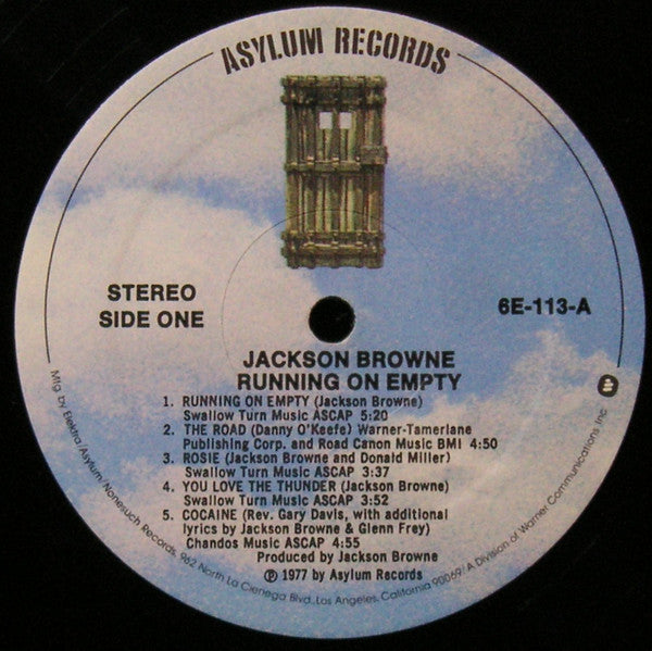 Jackson Browne - Running On Empty - LP
