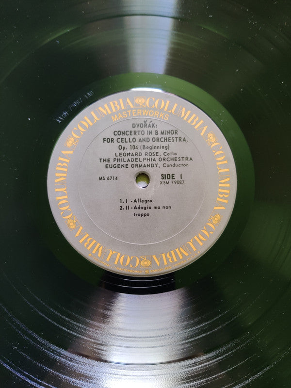 Dvořák* / Tchaikovsky* - Leonard Rose, Eugene Ormandy, Philadelphia Orchestra* - Cello Concerto / Variations On A Rococo Theme - LP