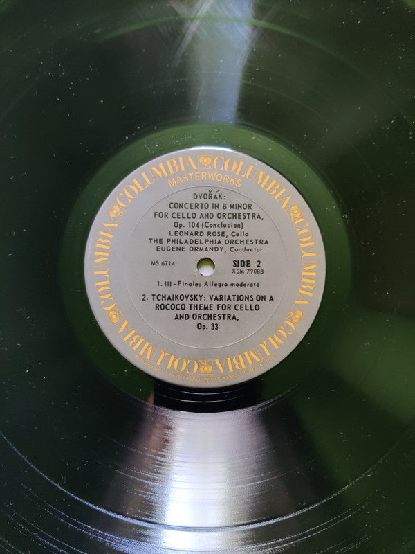 Dvořák* / Tchaikovsky* - Leonard Rose, Eugene Ormandy, Philadelphia Orchestra* - Cello Concerto / Variations On A Rococo Theme - LP