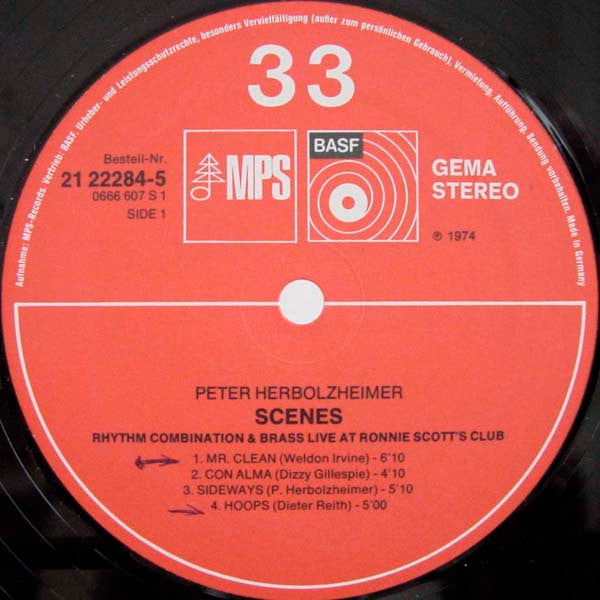 Peter Herbolzheimer, Rhythm Combination & Brass* - Scenes (Live At Ronnie Scott's Club) - LP