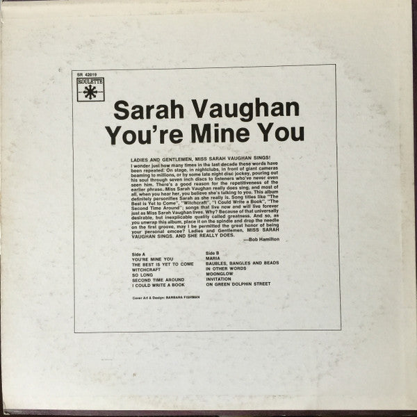 Sarah Vaughan - You're Mine You - LP