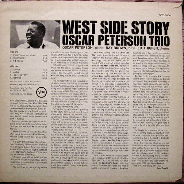 Oscar Peterson Trio* - West Side Story - LP