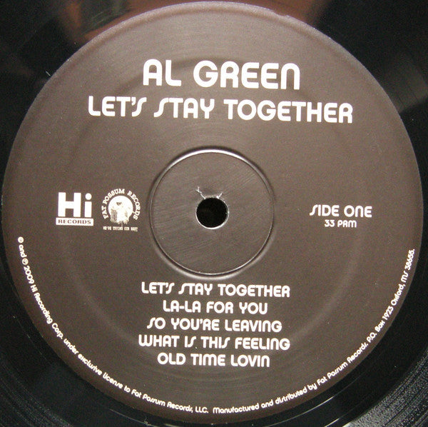 Al Green - Let's Stay Together - LP