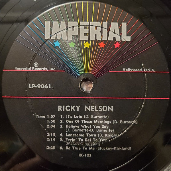 Ricky Nelson  - Ricky Sings Again - LP