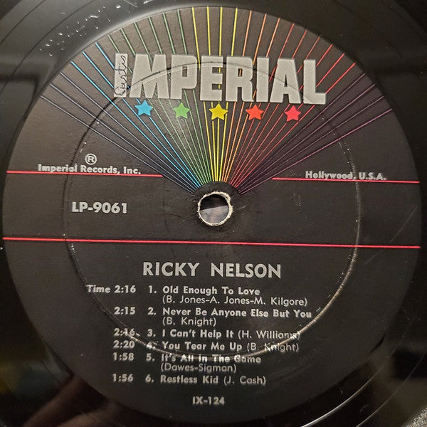 Ricky Nelson  - Ricky Sings Again - LP