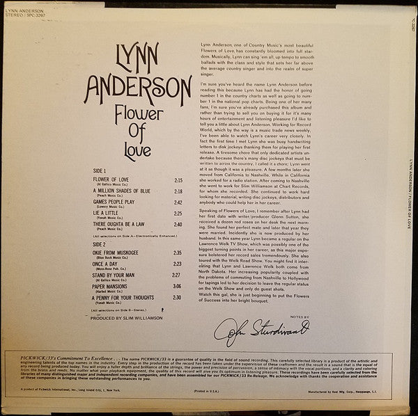 Lynn Anderson - Flower Of Love - LP