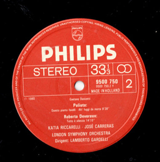 Puccini* ∙ Verdi* ∙ Donizetti*, Katia Ricciarelli ∙ José Carreras, London Symphony Orchestra ∙ Lamberto Gardelli - Love Duets - LP