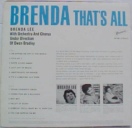 Brenda Lee - Brenda, That's All - LP