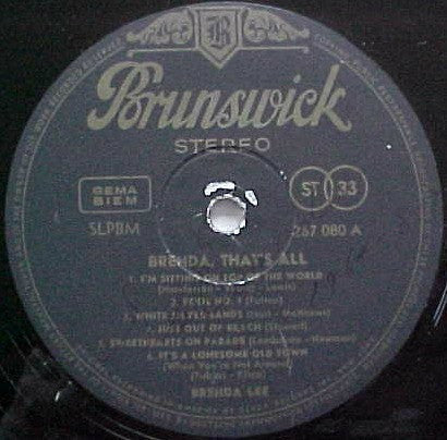Brenda Lee - Brenda, That's All - LP