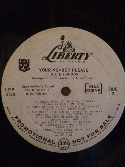 Julie London - Your Number Please - LP