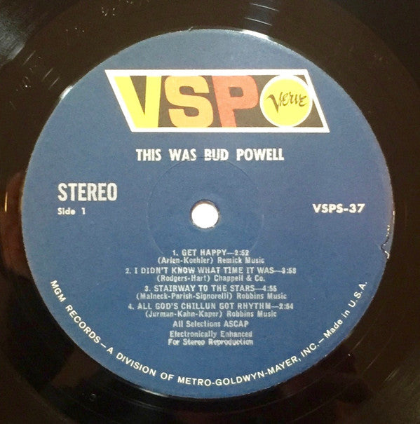 Bud Powell - This Was Bud Powell - LP