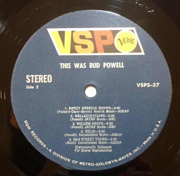 Bud Powell - This Was Bud Powell - LP