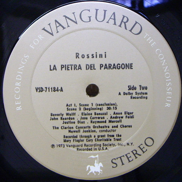 Rossini*, Elaine Bonazzi, José Carreras, Justino Diaz, Anne Elgar, Andrew Foldi, Raymond Murcell, John Reardon , Beverly Wolff, The Clarion Concerts Orchestra And Chorus, Newell Jenkins - La Pietra Del Paragone - LP