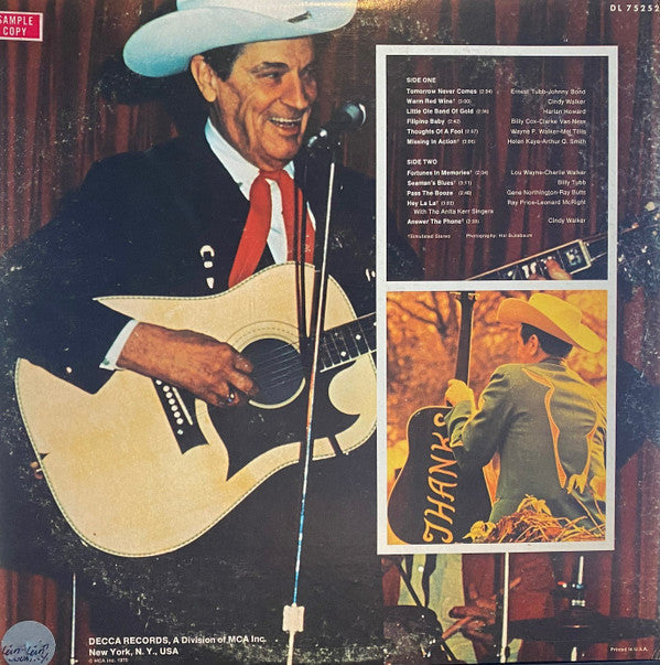 Ernest Tubb - Ernest Tubb's Greatest Hits Vol. II - LP