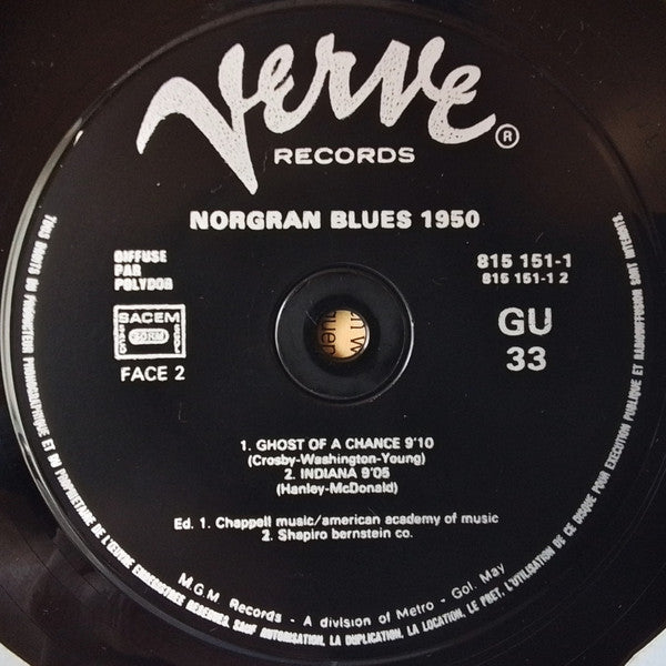 Flip Phillips - Lester Young - Buddy Rich - Jazz At The Philharmonic - Norgran Blues 1950 - LP