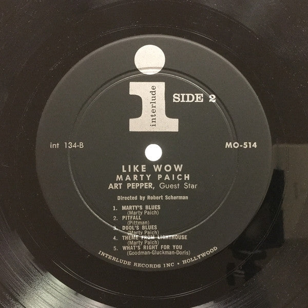 Marty Paich Guest Artist: Art Pepper - Like Wow!  Jazz 1960 - LP