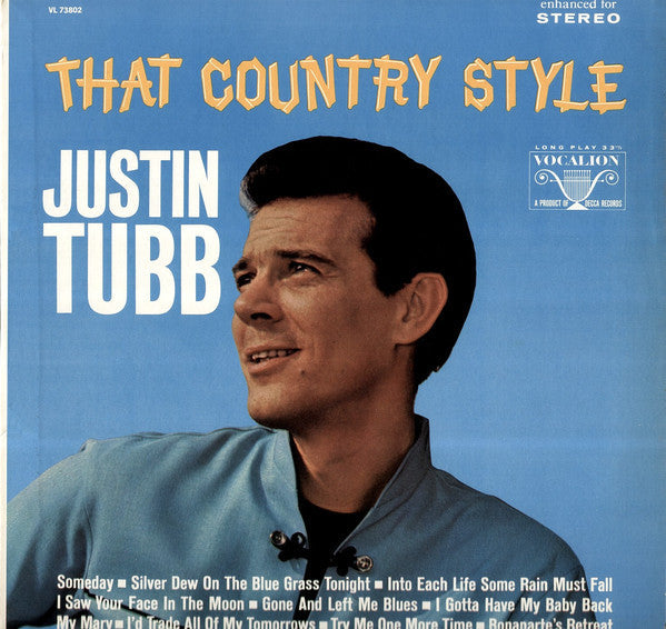 Justin Tubb - That Country Style - LP