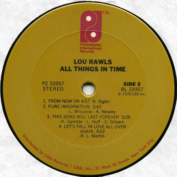 Lou Rawls - All Things In Time - LP