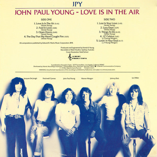 John Paul Young - Love Is In The Air - LP