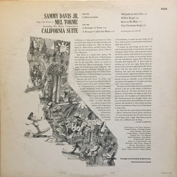 Sammy Davis Jr. - Sings Mel Torme's California Suite - LP