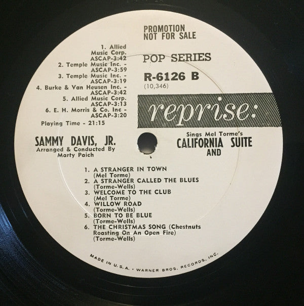 Sammy Davis Jr. - Sings Mel Torme's California Suite - LP