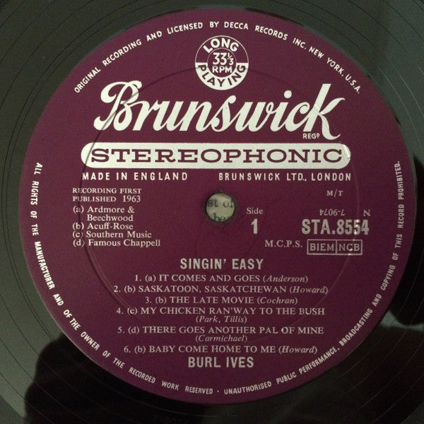 Burl Ives - Singin' Easy - LP