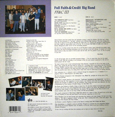 Full Faith & Credit Big Band - FF&C III - LP