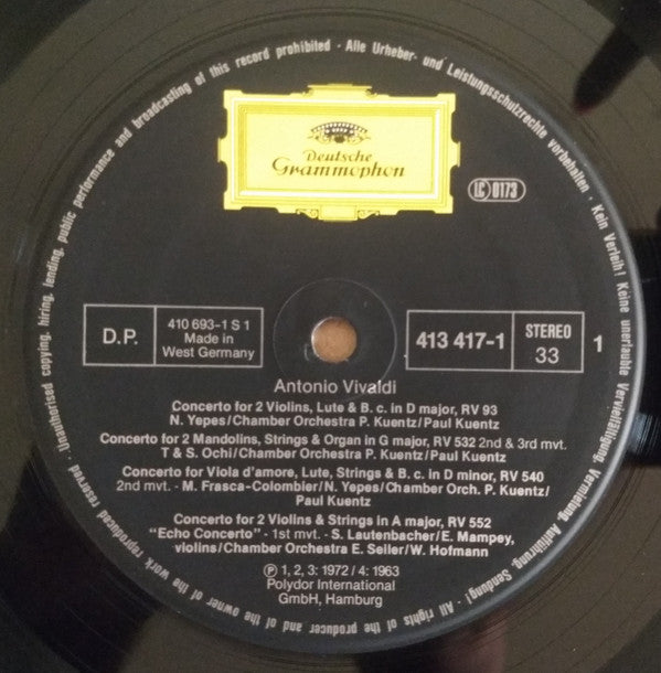 Vivaldi* - Concerto D'Amore (A Vivaldi Concert For Lovers) - LP