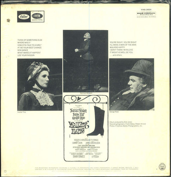 Norman Wisdom, Louise Troy, George Rose - Walking Happy (Original Broadway Cast Recording) - LP