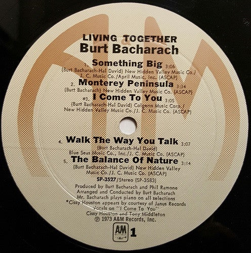 Burt Bacharach - Living Together - LP