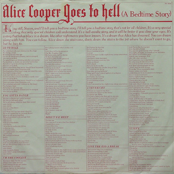 Alice Cooper (2) - Goes To Hell - LP