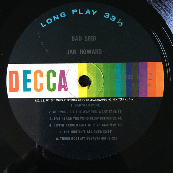 Jan Howard - Bad Seed - LP