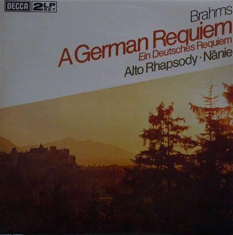 Johannes Brahms, Agnes Giebel, Helen Watts, Hermann Prey, Ernest Ansermet - Ein Deutsches Requiem, Op. 45 / Nänie, Op. 82 / Rhapsodie Für Alt, Männerchor Und Orchester, Op. 53 - LP