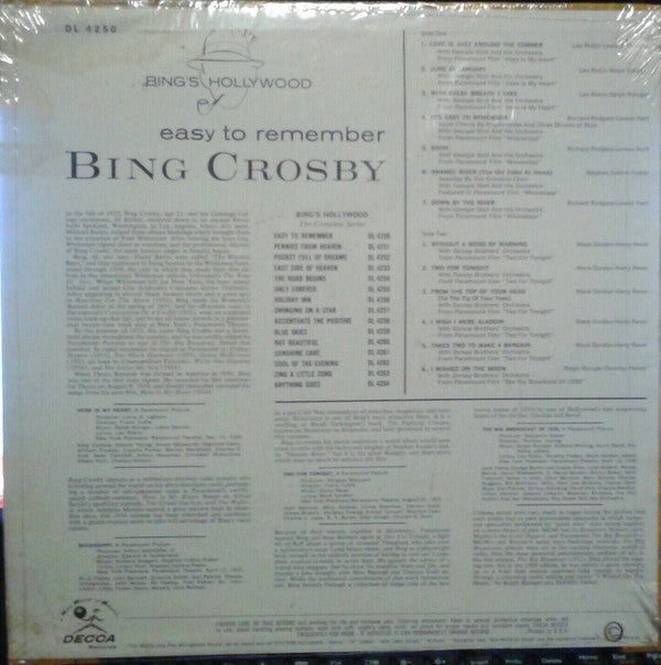 Bing Crosby - Easy To Remember - LP