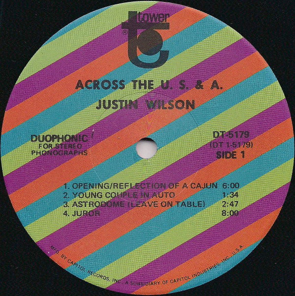 Justin Wilson - Across The US&A With Justin Wilson - LP