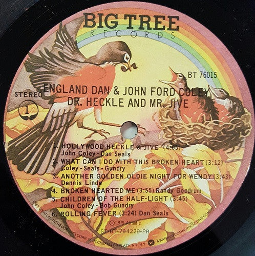 England Dan & John Ford Coley - Dr. Heckle And Mr. Jive - LP