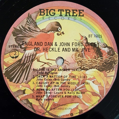 England Dan & John Ford Coley - Dr. Heckle And Mr. Jive - LP
