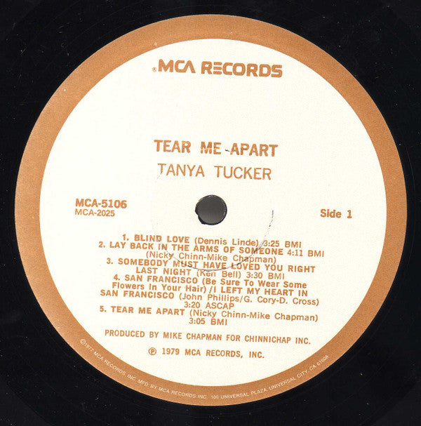 Tanya Tucker - Tear Me Apart - LP