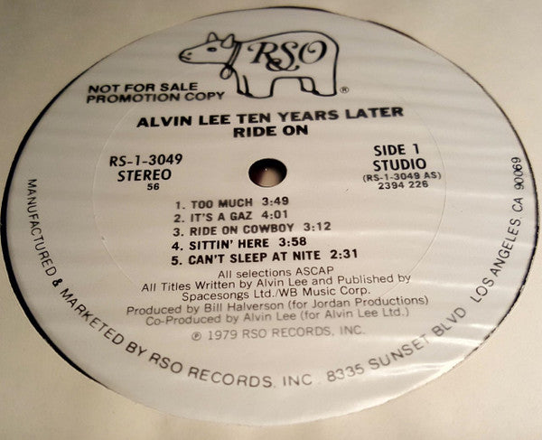Alvin Lee & Ten Years Later - Ride On - LP